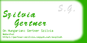 szilvia gertner business card